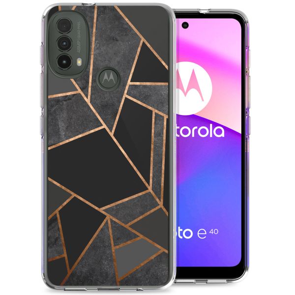 iMoshion Coque Design Motorola Moto E30 / E40 - Black Graphic