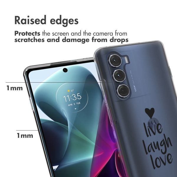 iMoshion Coque Design Motorola Moto G200 - Live Laugh Love