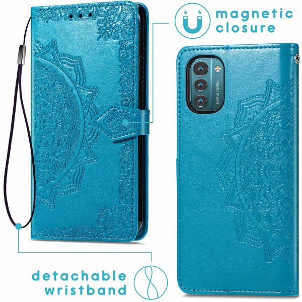 imoshion Etui de téléphone portefeuille Mandala Nokia G11 / G21 - Turchese