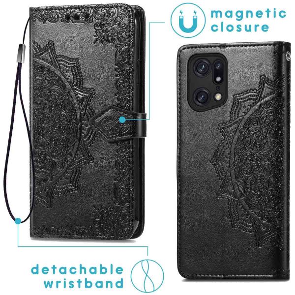 iMoshion Etui de téléphone Mandala Oppo Find X5 5G - Noir