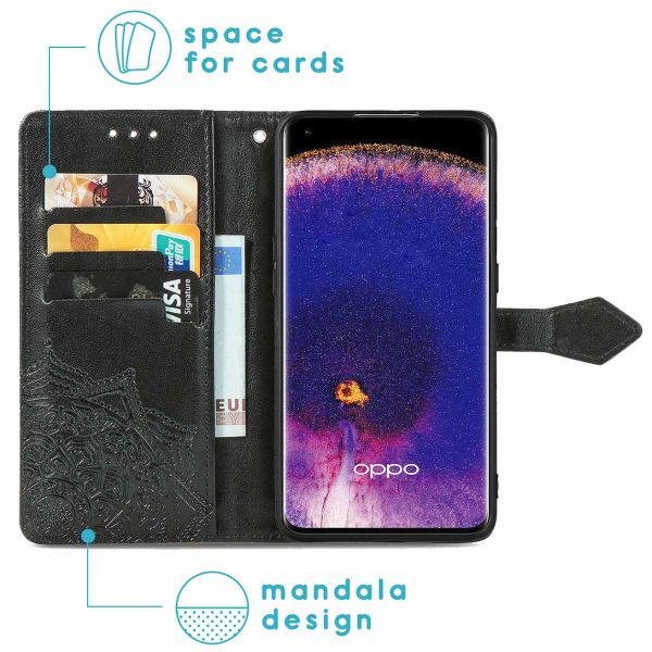 imoshion Etui de téléphone Mandala Oppo Find X5 5G - Noir