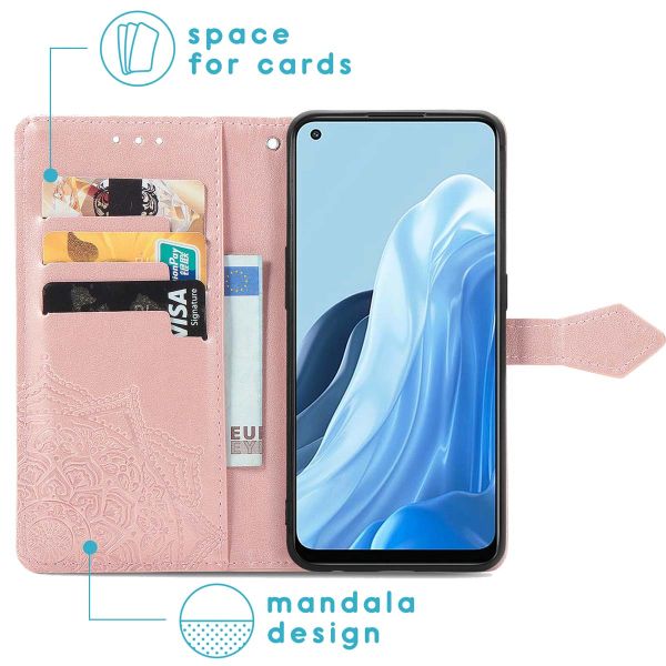 imoshion Etui de téléphone Mandala Oppo Find X5 Lite 5G - Rose Dorée