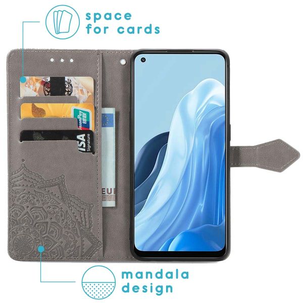 imoshion Etui de téléphone Mandala Oppo Find X5 Lite 5G - Gris