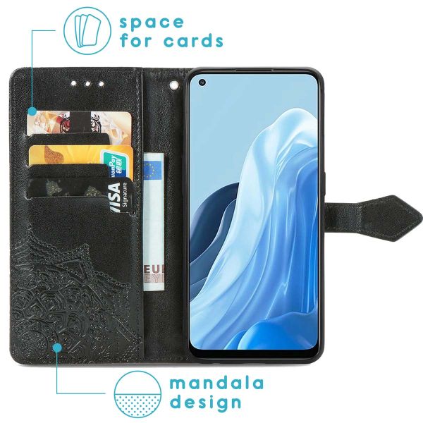 imoshion Etui de téléphone Mandala Oppo Find X5 Lite 5G - Noir