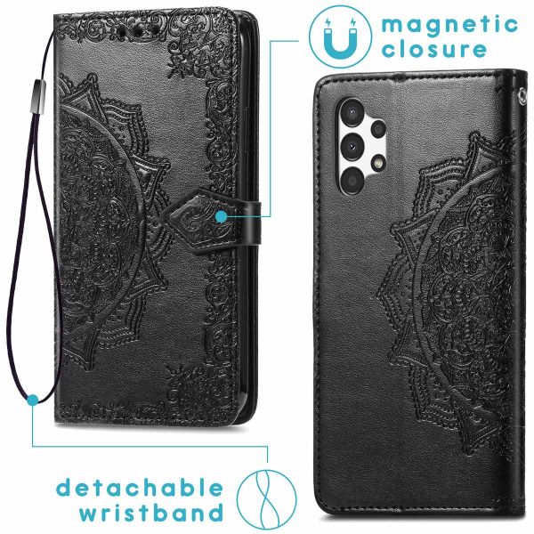 iMoshion Etui de téléphone portefeuille Mandala Samsung Galaxy A13 (4G) - Noir