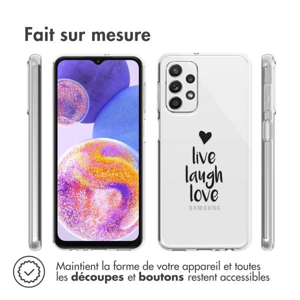 imoshion Coque Design Samsung Galaxy A23 (5G) - Live Laugh Love