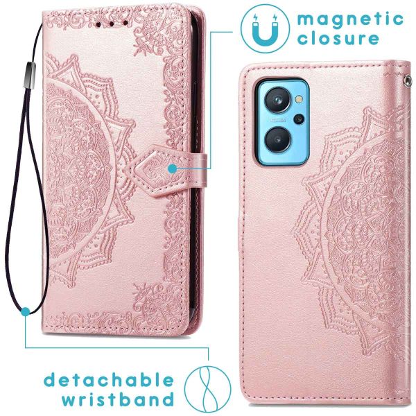 iMoshion Etui de téléphone portefeuille Mandala Oppo A76 (4G) - Rose Dorée