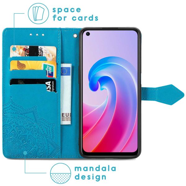 imoshion Etui de téléphone portefeuille Mandala Oppo A96 - Turquoise