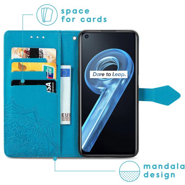 imoshion Etui de téléphone portefeuille Mandala Realme 9i - Turquoise