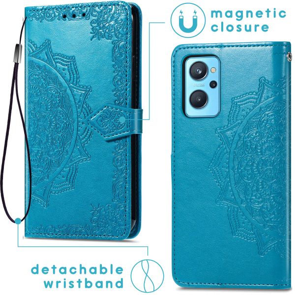 imoshion Etui de téléphone portefeuille Mandala Realme 9i - Turquoise