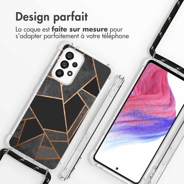 imoshion Coque Design avec cordon Samsung Galaxy A53 - Black Graphic