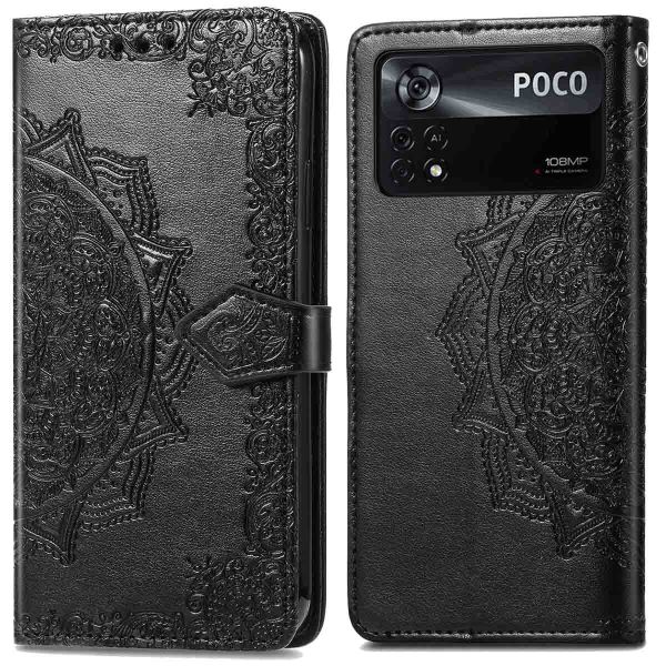 imoshion Etui de téléphone portefeuille Mandala Xiaomi Poco X4 Pro 5G - Noir