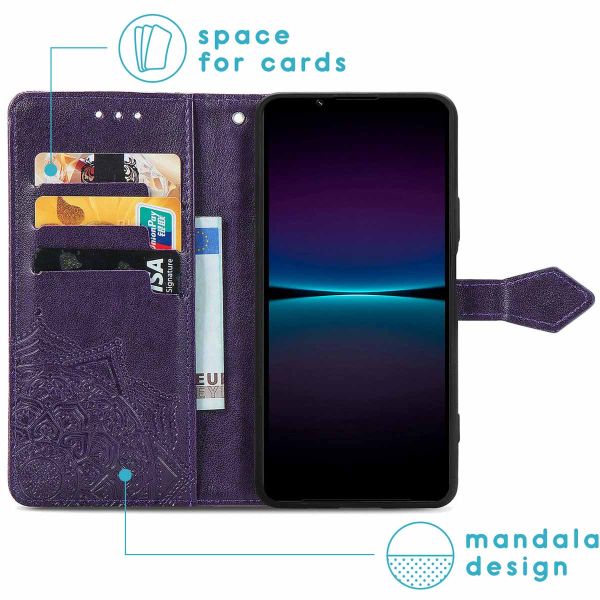 iMoshion Etui de téléphone portefeuille Mandala Sony Xperia 1 IV - Violet