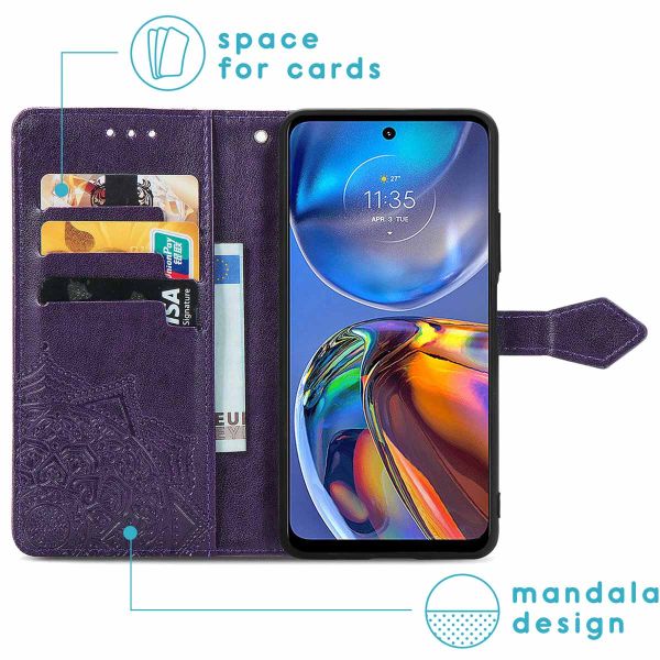 iMoshion Etui de téléphone portefeuille Mandala Motorola Moto E32 / E32s - Violet