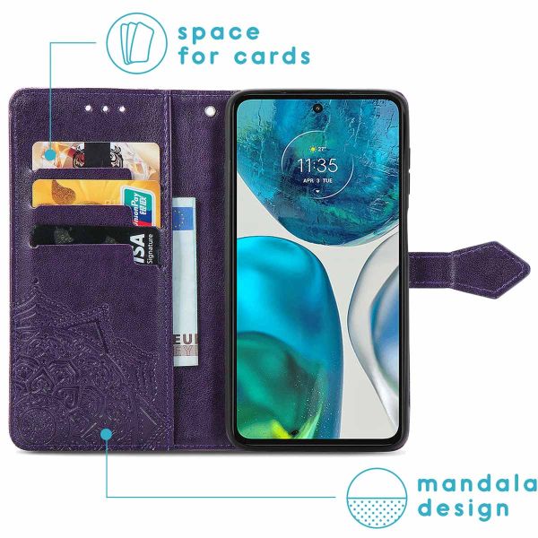 iMoshion Etui de téléphone portefeuille Mandala Motorola Moto G52 / G82 - Violet