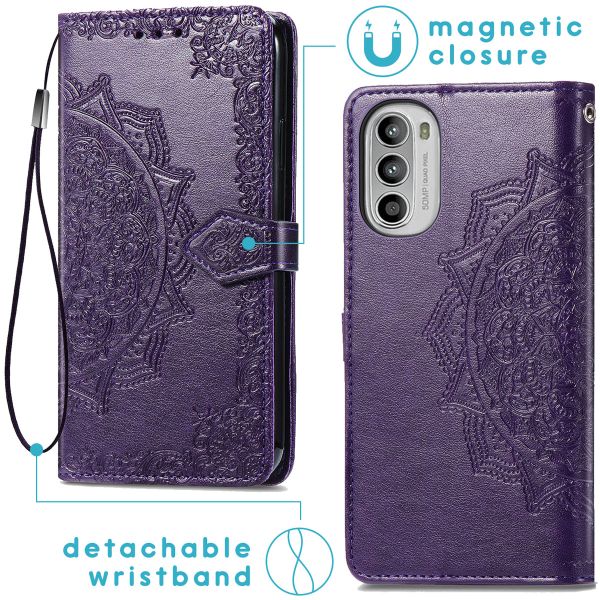 imoshion Etui de téléphone portefeuille Mandala Motorola Moto G52 / G82 - Violet