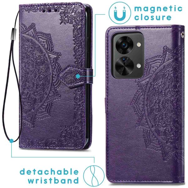 imoshion Etui de téléphone portefeuille Mandala OnePlus Nord 2T - Violet