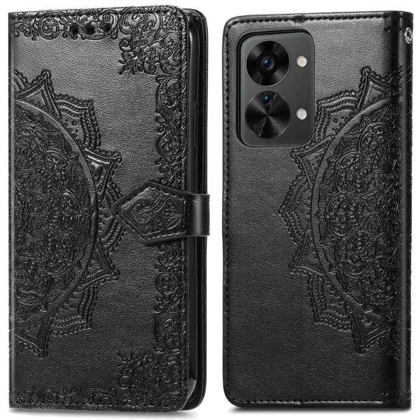 imoshion Etui de téléphone portefeuille Mandala OnePlus Nord 2T - Noir