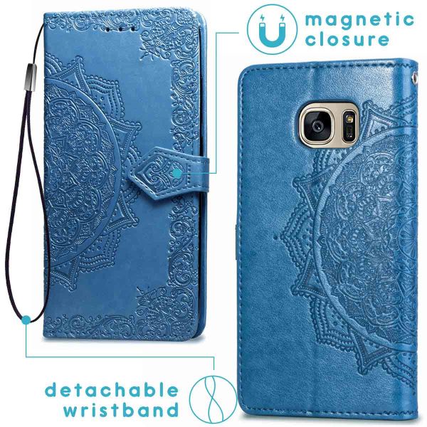 iMoshion Etui de téléphone portefeuille Mandala Samsung Galaxy S7 - Turquoise