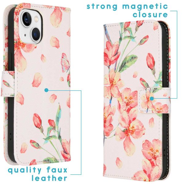 iMoshion Coque silicone design iPhone 14 - Blossom