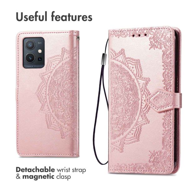 imoshion Etui de téléphone portefeuille Mandala Oppo A77 - Rose Dorée