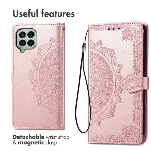 imoshion Etui de téléphone portefeuille Mandala Samsung Galaxy M53 - Rose Dorée