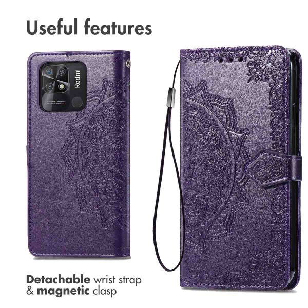 iMoshion Etui de téléphone portefeuille Mandala Xiaomi Redmi 10C - Violet