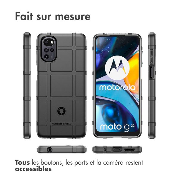 imoshion Coque Arrière Rugged Shield Motorola Moto G22 / E32 / E32s - Noir