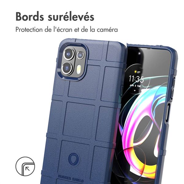 imoshion Coque Arrière Rugged Shield Motorola Edge 20 Lite - Bleu foncé