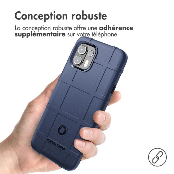 imoshion Coque Arrière Rugged Shield Motorola Edge 20 Lite - Bleu foncé