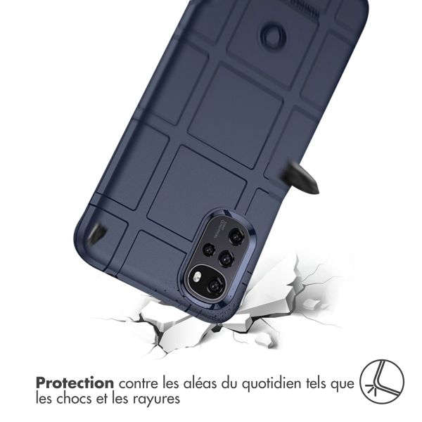 imoshion Coque Arrière Rugged Shield Motorola Moto G22 / E32 / E32s - Bleu foncé