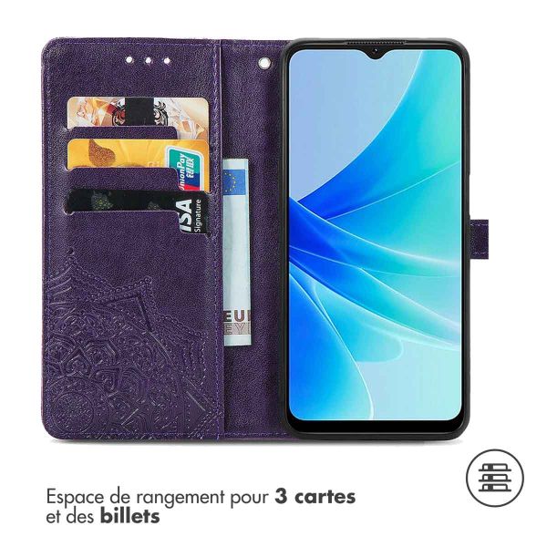 imoshion Etui de téléphone portefeuille Mandala Oppo A57(s) - Violet