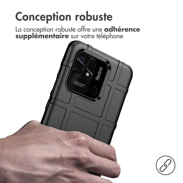 imoshion Coque Arrière Rugged Shield Xiaomi Redmi 10C - Noir