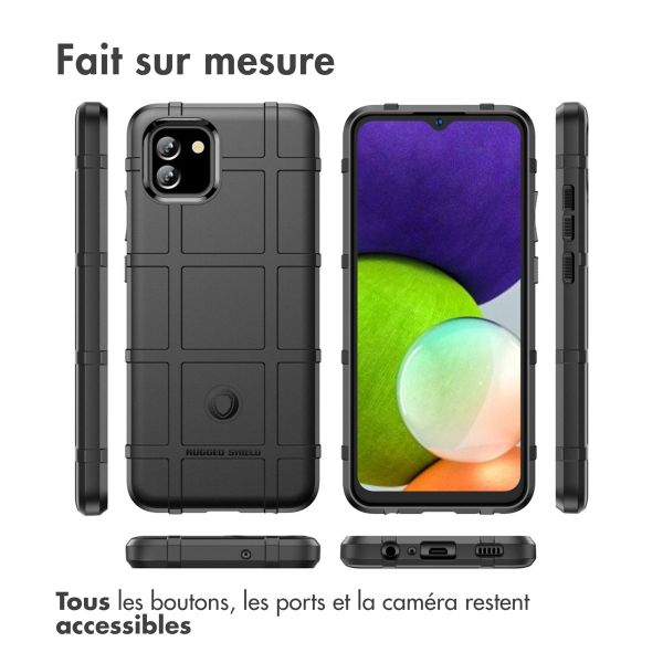 imoshion Coque Arrière Rugged Shield Samsung Galaxy A03 - Noir