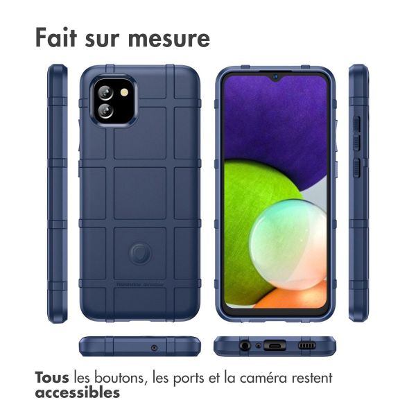 imoshion Coque Arrière Rugged Shield Samsung Galaxy A03 - Bleu foncé