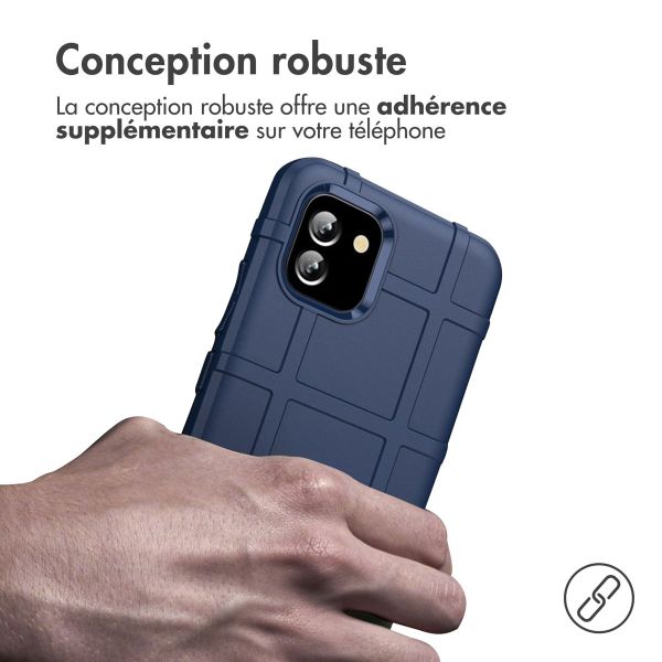 iMoshion Coque Arrière Rugged Shield Samsung Galaxy A03 - Bleu foncé