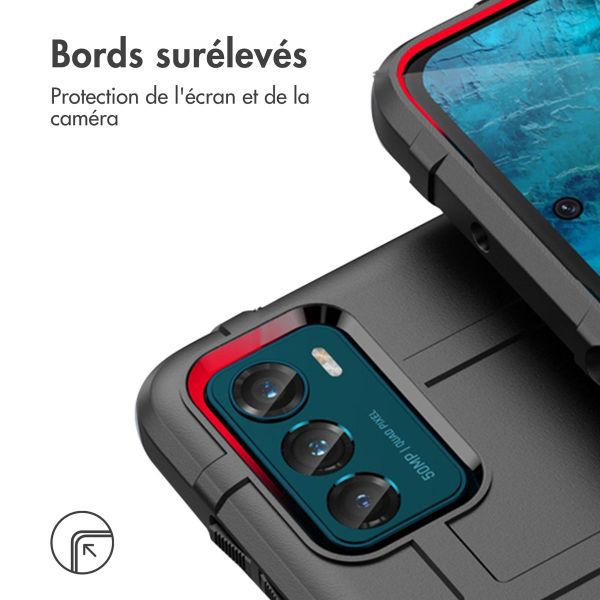 iMoshion Coque Arrière Rugged Shield Motorola Moto G42 - Noir