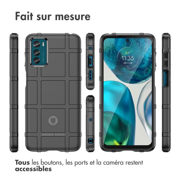 iMoshion Coque Arrière Rugged Shield Motorola Moto G42 - Noir