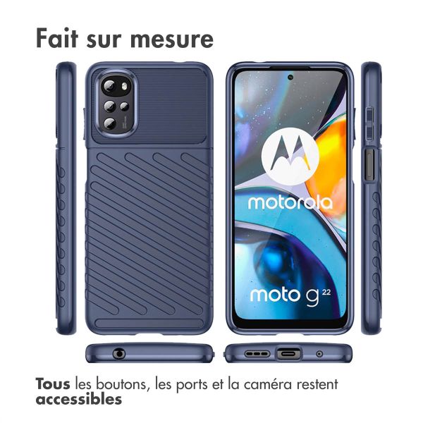 imoshion Coque Arrière Thunder Motorola Moto G22 / E32 / E32s - Bleu