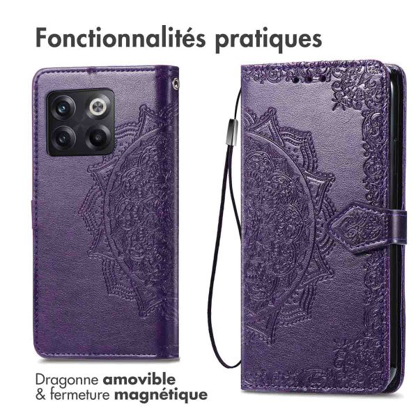 imoshion Etui de téléphone portefeuille Mandala OnePlus 10T - Violet