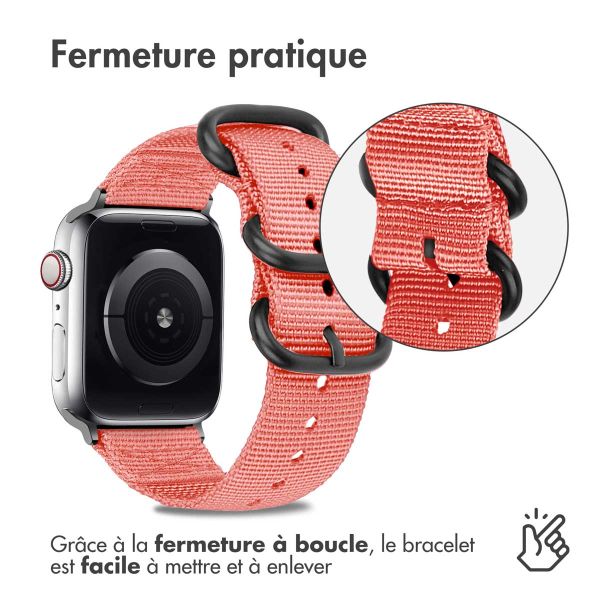 imoshion Bracelet en nylon Apple Watch Series 1-9 / SE - 38/40/41 mm / Series 10 - 42 mm - Rose