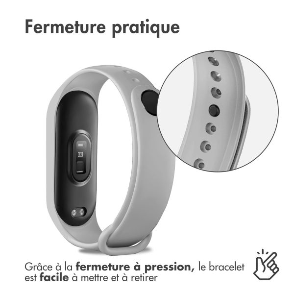 iMoshion Bracelet en silicone Xiaomi Mi Band 7 - Gris