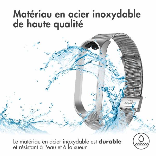 iMoshion Bracelet milanais Xiaomi Mi Band 7 - Argent