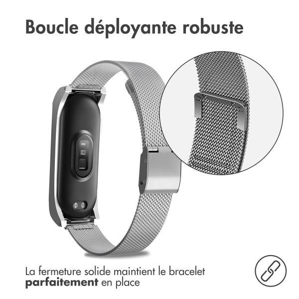 iMoshion Bracelet milanais Xiaomi Mi Band 7 - Argent