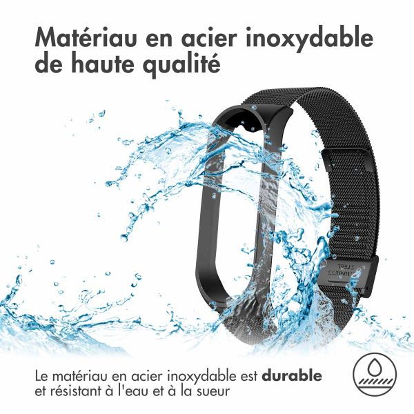 iMoshion Bracelet milanais Xiaomi Mi Band 7 - Noir