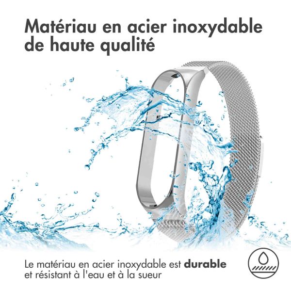 iMoshion Bracelet magnétique milanais Xiaomi Mi Band 5 / 6 - Argent