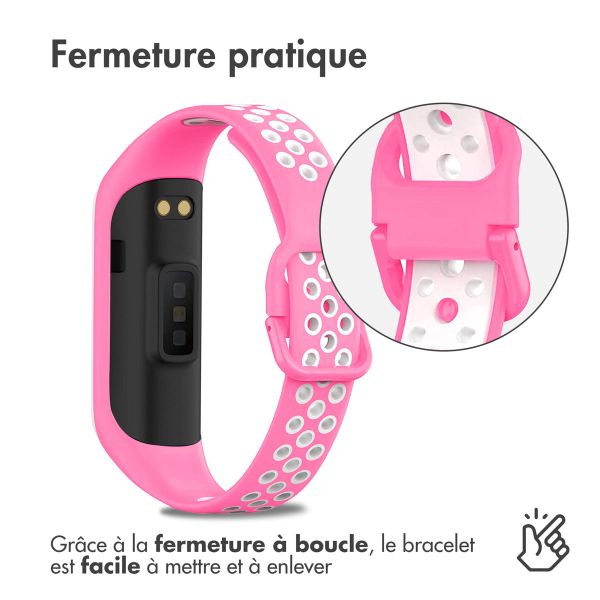 imoshion Bracelet sportif en silicone Samsung Galaxy Fit 2 - Rose / Blanc