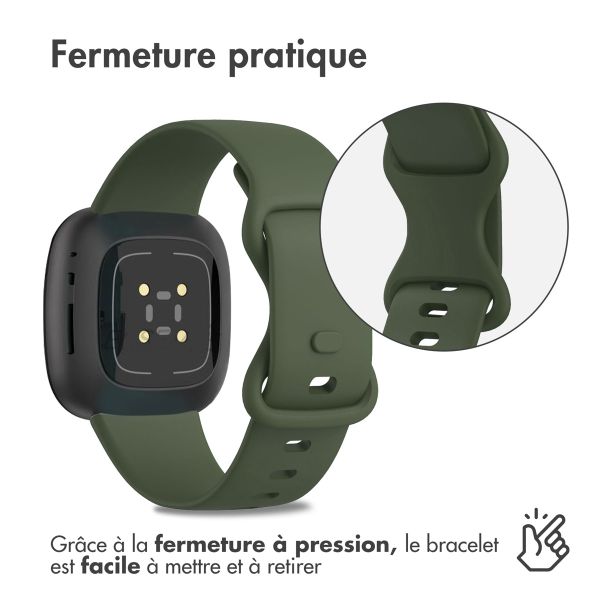 imoshion Bracelet en silicone Fitbit Versa 4 / 3 / Sense (2) - Vert foncé