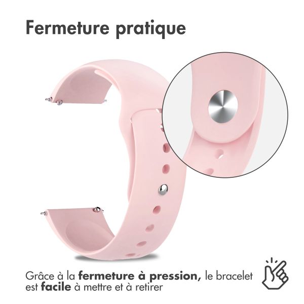 imoshion Bracelet Sport en silicone - Connexion universelle de 20 mm - Rose