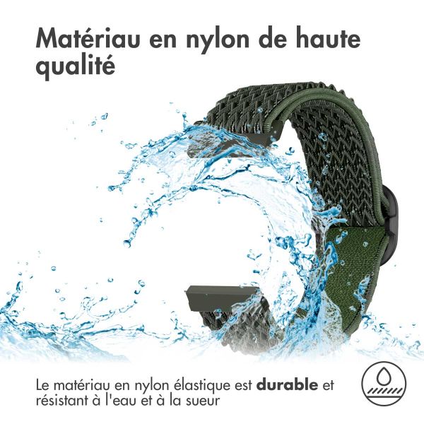 imoshion Bracelet élastique en nylon - Connexion universelle de 22 mm - Vert foncé